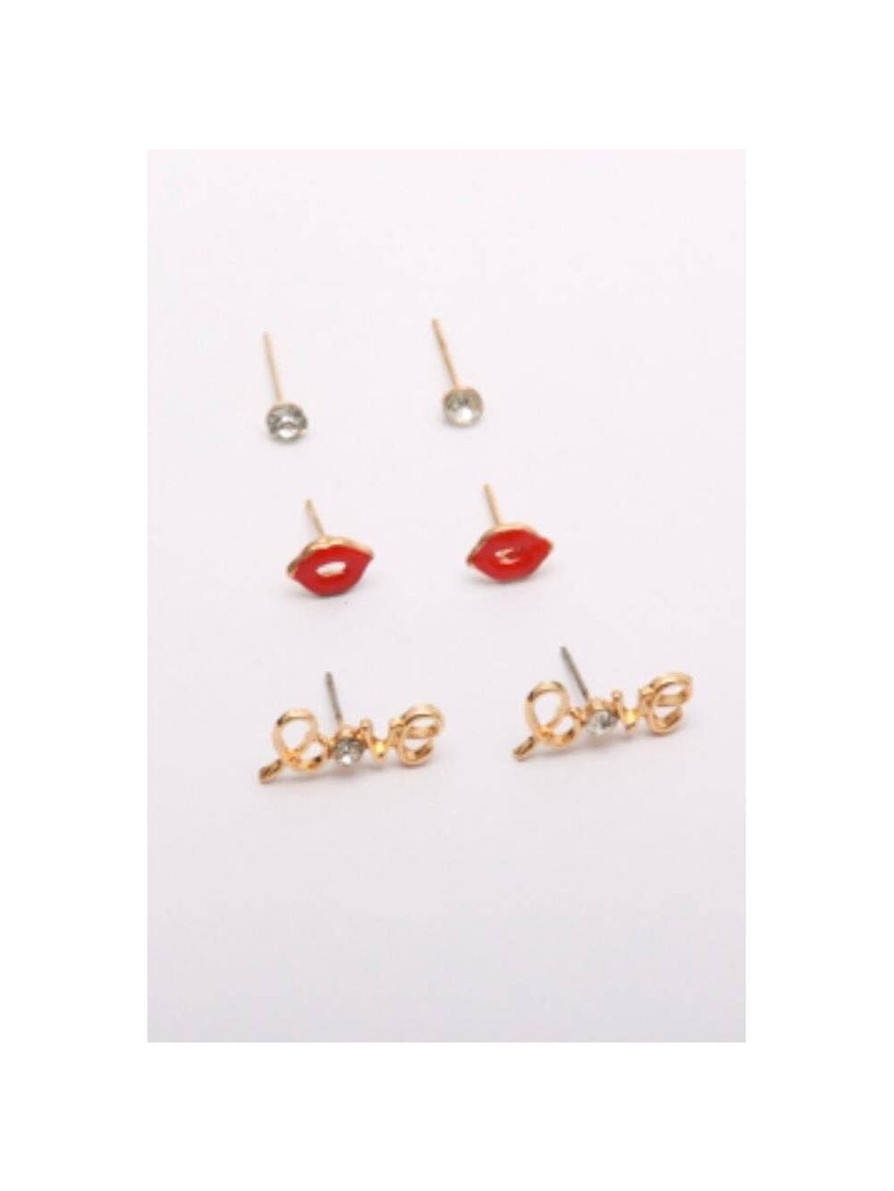 Love Stud Earring Set